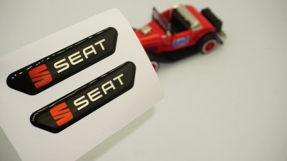 Seat Logo Çamurluk Yanı Ve Ayna Metalize Damla Desen 3M Logo Arma
