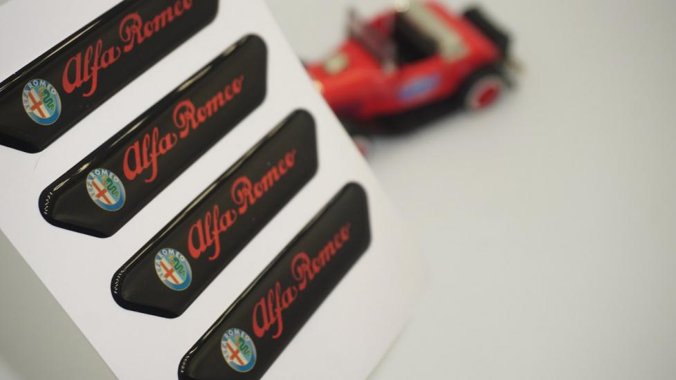 Alfa Romeo Logo Kapı Kenarı Koruma Metalize Damla Desen 3M Band
