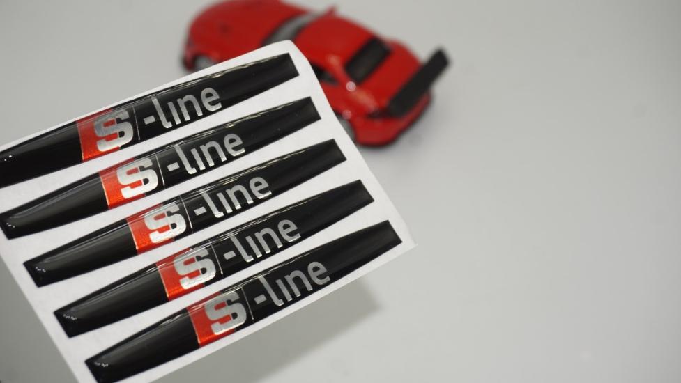 DK Audi S Line Logo Kapı Kolu 5Li Damla Desen Sticker Set