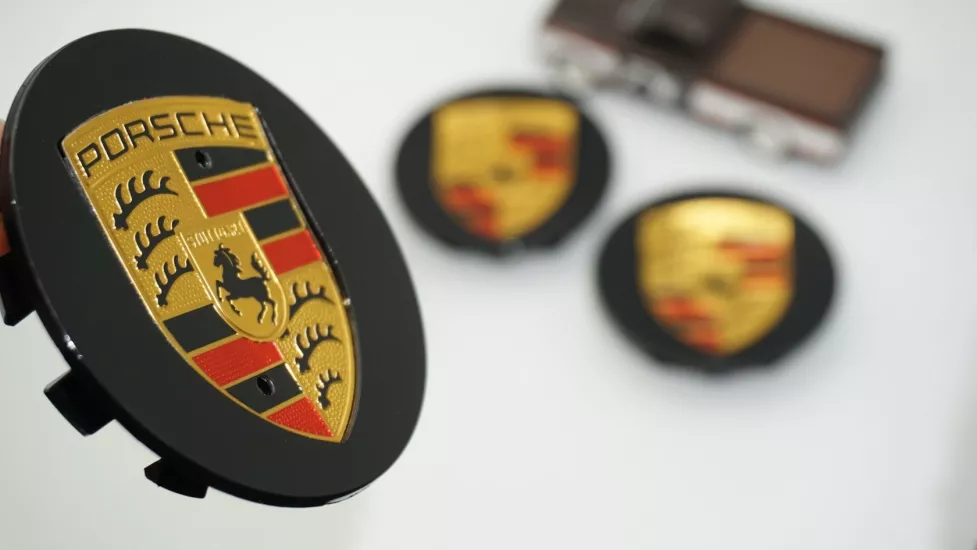 DK Tuning Porsche Siyah Jant Göbeği Kapak Seti 76mm