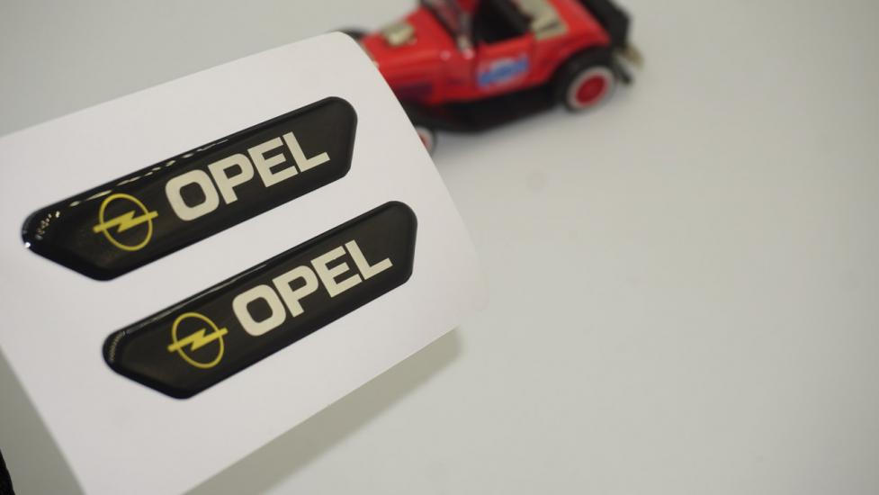Opel Logo Çamurluk Yanı Ve Ayna Metalize Damla Desen 3M Logo Arma