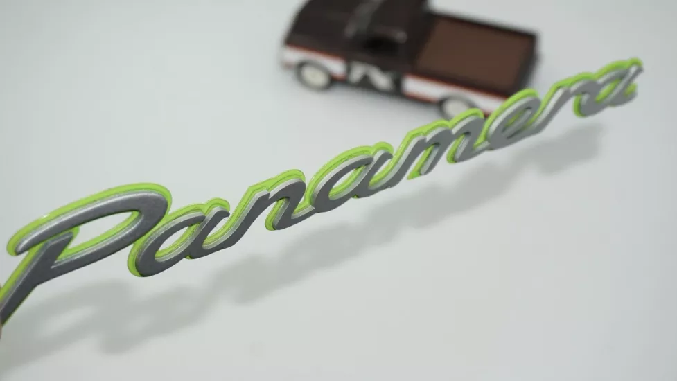 DK Tuning Porsche Panamera Yeşil Gri ABS Yazı Logo Arma