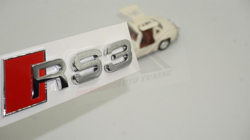 Audi RS3 Bagaj Krom ABS 3M 3D Yazı Logo Amblem Orjinal ürün