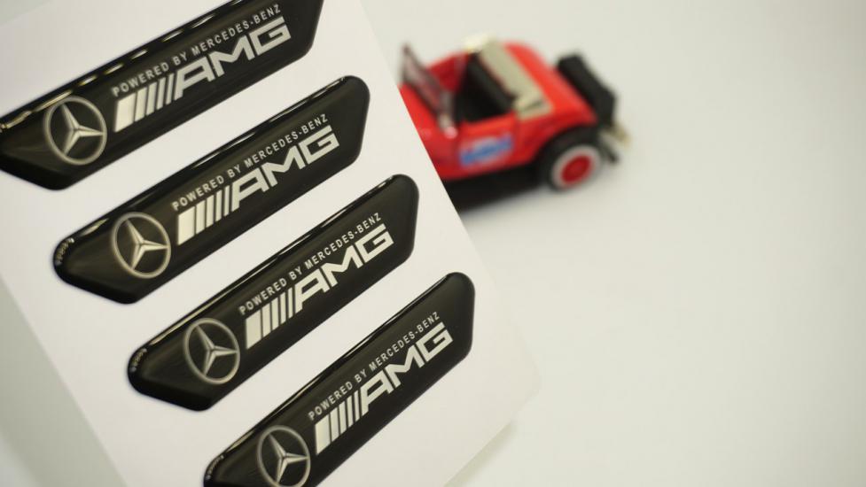 Mercedes Benz AMG Logo Kapı Kenarı Koruma Metalize Damla Desen 3M Band