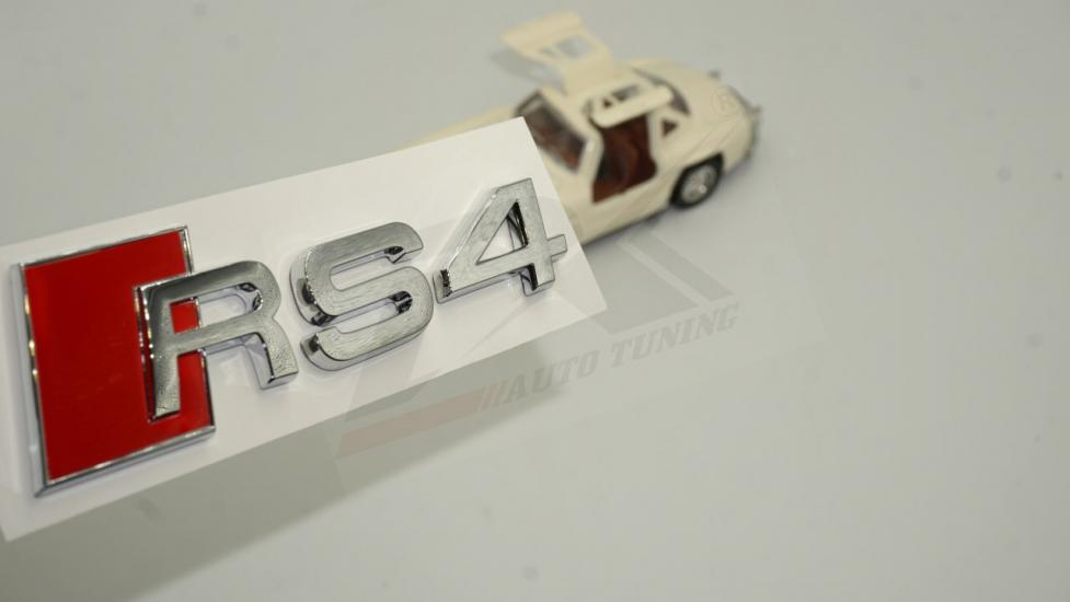 Audi RS4 Bagaj Krom ABS 3M 3D Yazı Logo Amblem Orjinal ürün