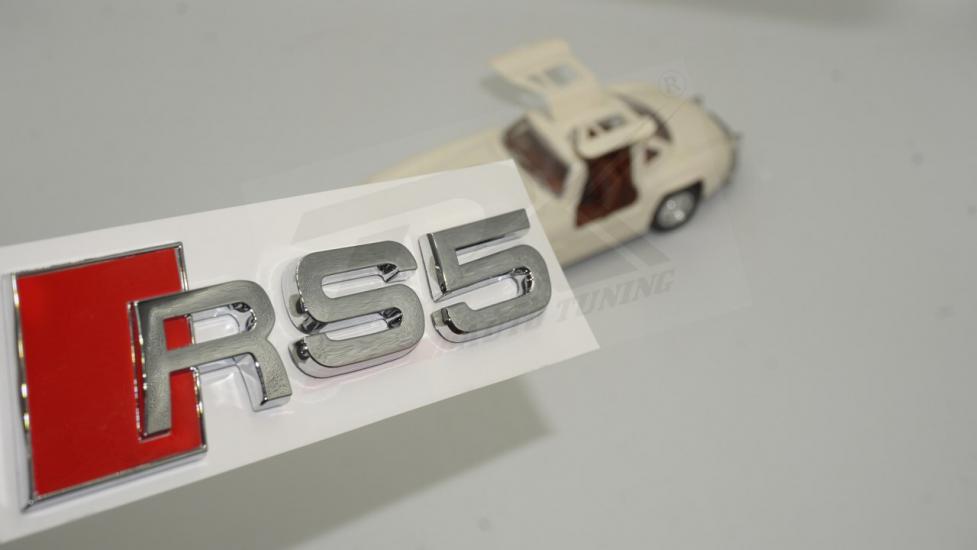 Audi RS5 Bagaj Krom ABS 3M 3D Yazı Logo Amblem Orjinal ürün