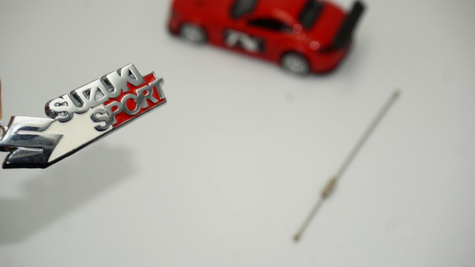 Suzuki Sport Logo Krom Metal Çift Yön Halat Anahtarlık