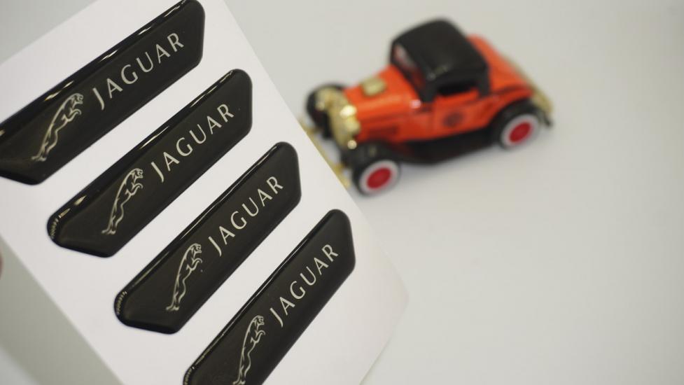 Jaguar Logo Kapı Kenarı Koruma Metalize Damla Desen 3M Band