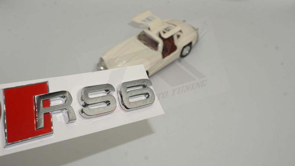 Audi RS6 Bagaj Krom ABS 3M 3D Yazı Logo Amblem Orjinal ürün