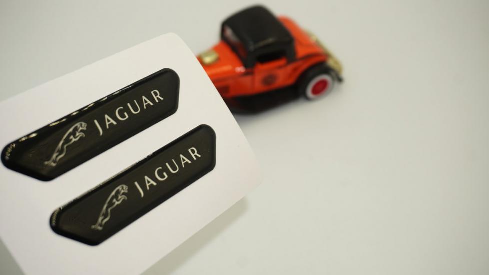 Jaguar Logo Çamurluk Yanı Ve Ayna Metalize Damla Desen 3M Logo Arma