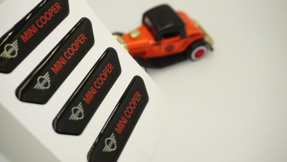 Mini Cooper Wings Logo Kapı Kenarı Koruma Metalize Damla Desen 3M Band