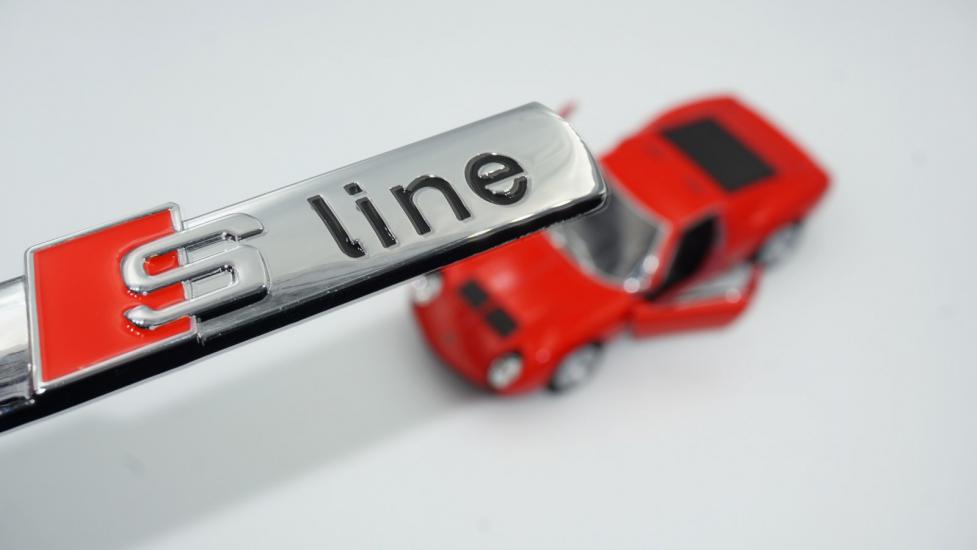 Audi S Line Çamurluk Yanı Metal 3M Logo Amblem Seti Orjinal Ürün