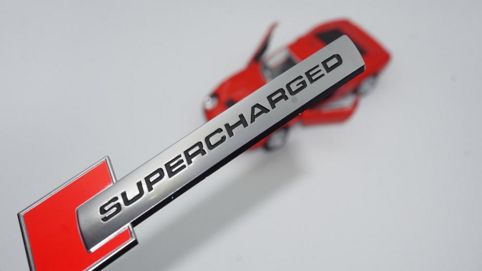 DK Tuning Audi Supercharged 3M 3D Bagaj Krom Metal Logo Arma