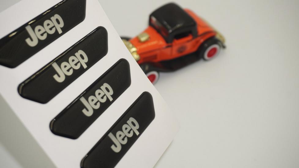 Jeep Logo Kapı Kenarı Koruma Metalize Damla Desen 3M Band