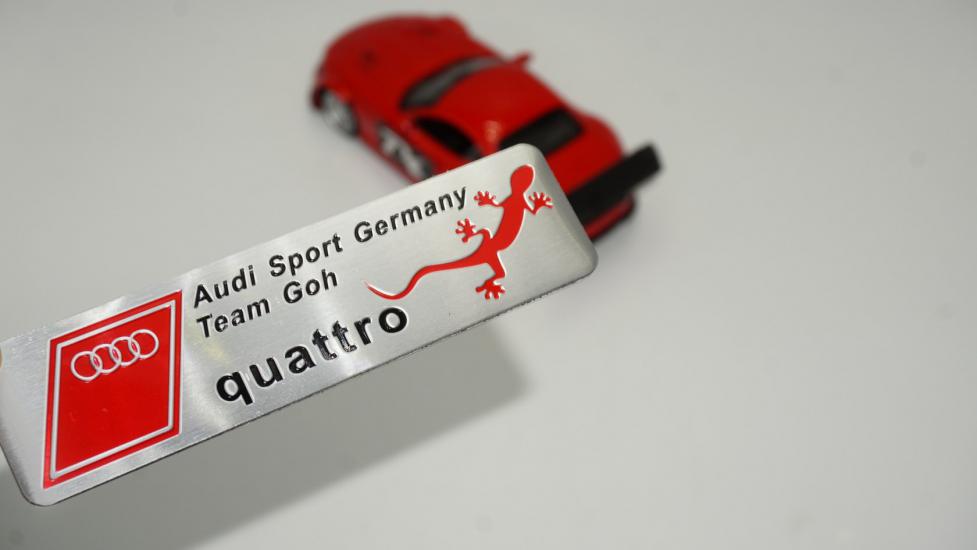 Audi Quattro Sport Germany Team Krom Metal 3M Bagaj Plaka Logo Amblem