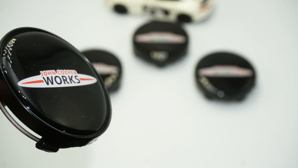 Mini John Cooper Works Logo Siyah Jant Göbeği Kapak Seti