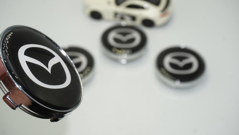 Mazda Jant Göbeği Gümüş Siyah Kapak Seti 60mm