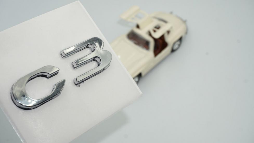 Citroen C3 Krom ABS 3M 3D Bagaj Yazı Logo