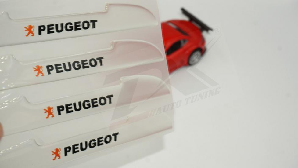 Peugeot Logo Kapı Kenarı Koruma Şeffaf Kauçuk 3M Band New Style