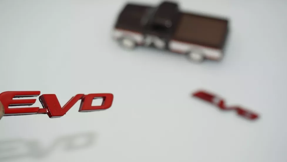 DK Tuning Lancer Evolution Kırmızı Çamurluk Yazı Logo Seti Mitsubishi İle Uyumlu