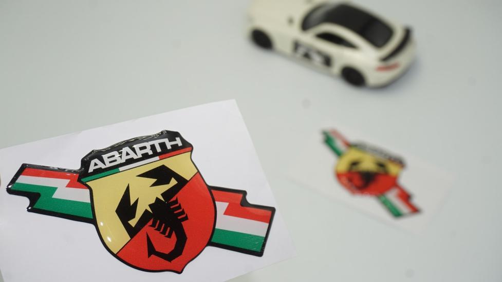 Fiat Abarth Thunder Logo Çamurluk Yanı Damla Desen 3M 3D Amblem Seti
