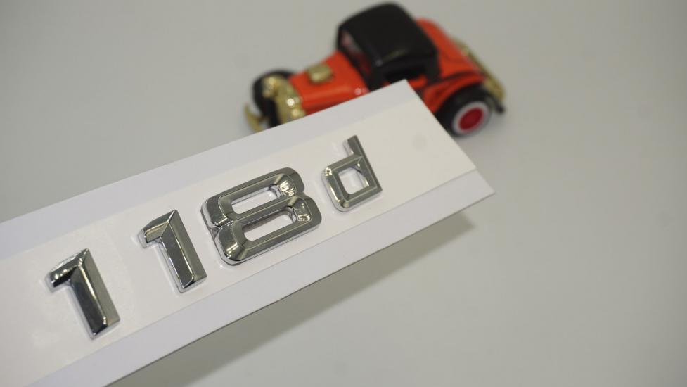 Bmw 118d Bagaj Krom Metal 3M 3D Yazı Logo