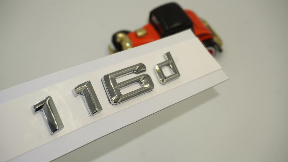 Bmw 116d Bagaj Krom Metal 3M 3D Yazı Logo