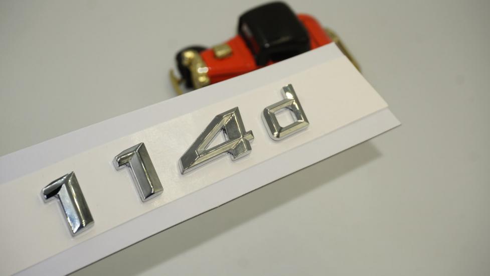 Bmw 114d Bagaj Krom Metal 3M 3D Yazı Logo