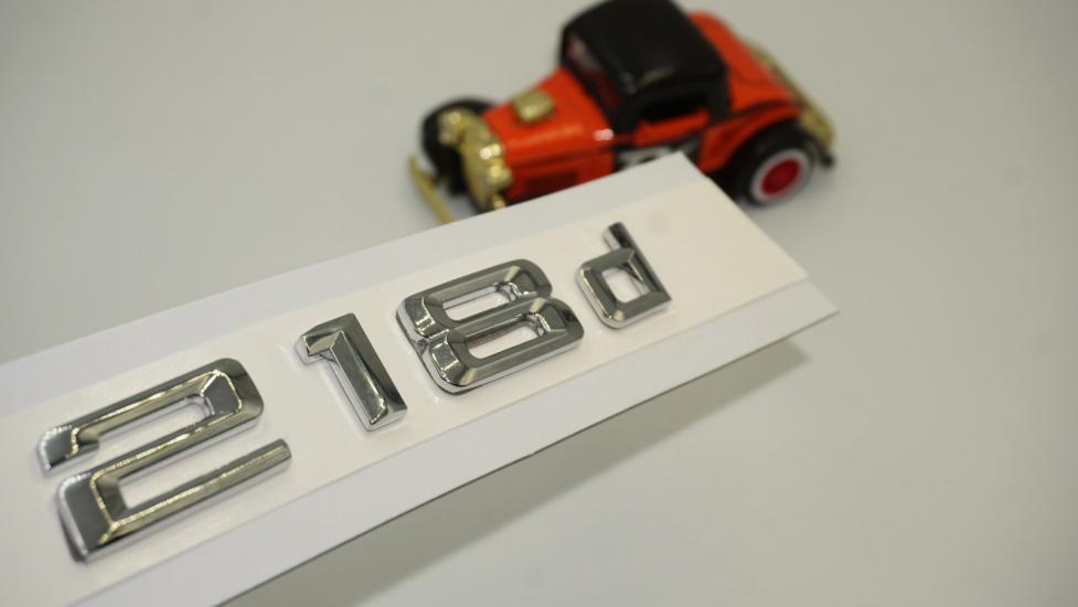 Bmw 218d Bagaj Krom Metal 3M 3D Yazı Logo