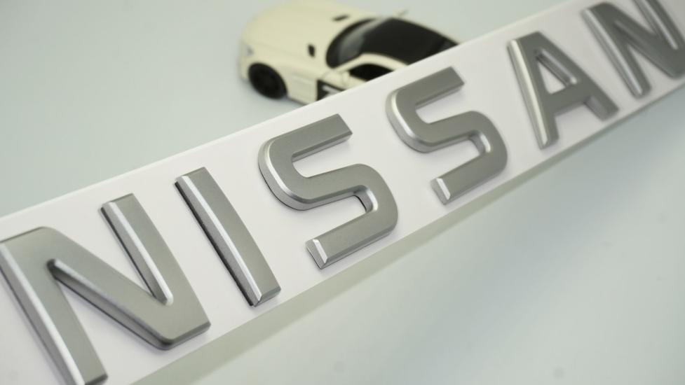 DK Nissan Bagaj 3M 3D Mat Krom ABS Yazı Logo Amblem 29x4 Cm