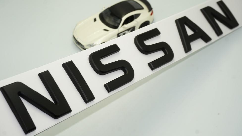 DK Nissan Bagaj 3M 3D Mat Siyah ABS Yazı Logo Amblem 29x4 Cm