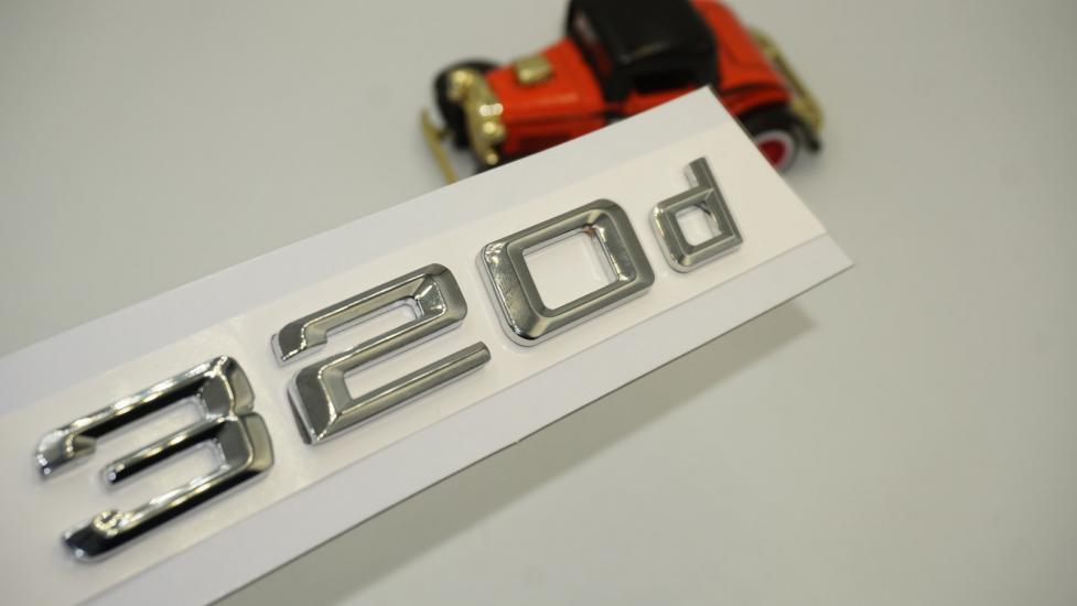 Bmw 320d Bagaj Krom Metal 3M 3D Yazı Logo