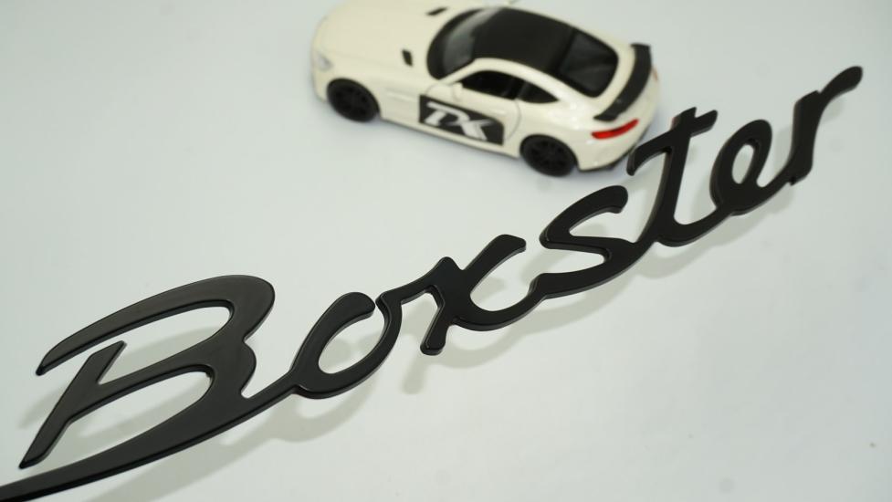 DK Porsche Boxster Bagaj 3M 3D Siyah ABS Eski Model Yazı Logo Amblem