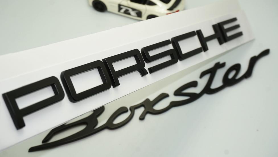 DK Porsche Boxster Bagaj Siyah ABS Eski Model Yazı Logo Amblem Seti