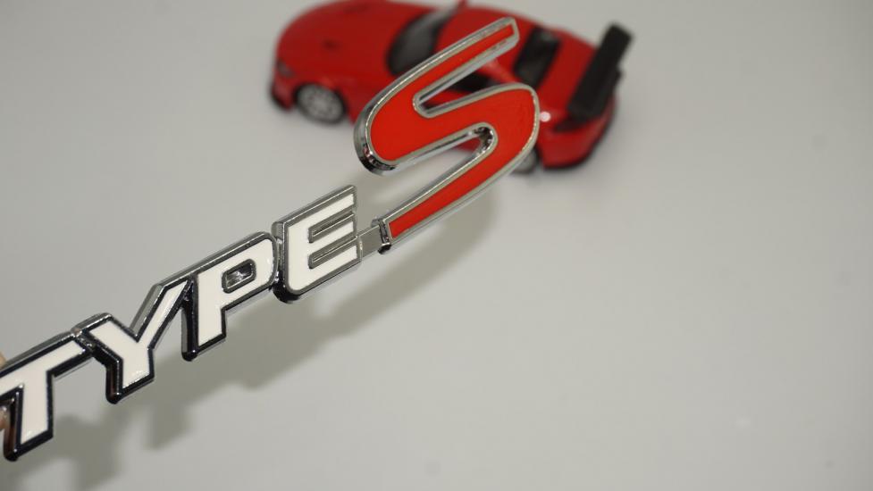 Type S Bagaj Krom Metal Logo Amblem Arma