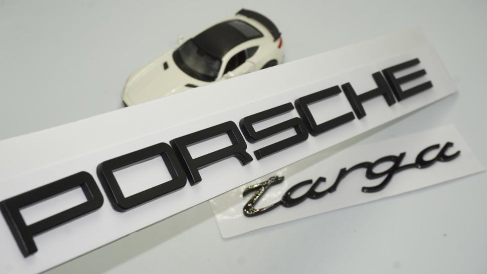 DK Porsche Targa Bagaj 3M 3D Siyah ABS Yazı Logo Amblem Seti