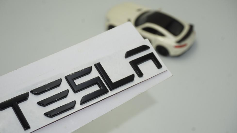 DK Tesla Model 3 Y S X Series Bagaj Siyah Metal 3M 3D Yazı Logo
