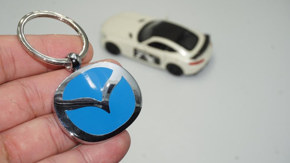 DK Mazda Yeni Nesil Logo Mavi Metal Çift Yön Anahtarlık