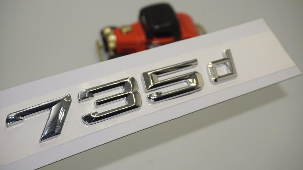 Bmw 735d Bagaj Krom Metal 3M 3D Yazı Logo