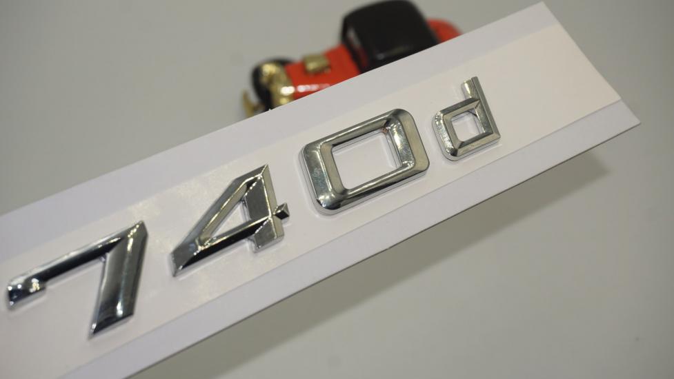 Bmw 740d Bagaj Krom Metal 3M 3D Yazı Logo