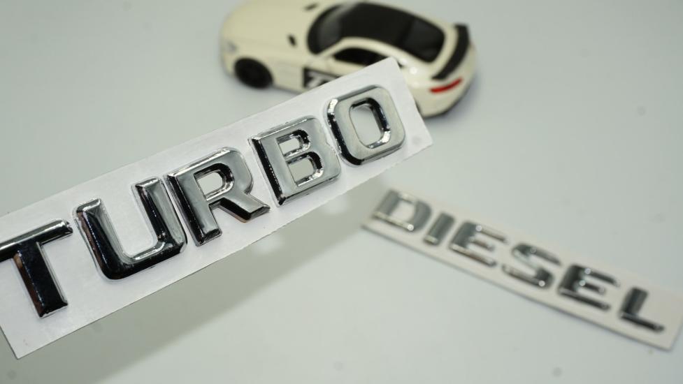 DK Benz Turbo Diesel Bagaj Krom ABS 3M 3D Yazı Logo