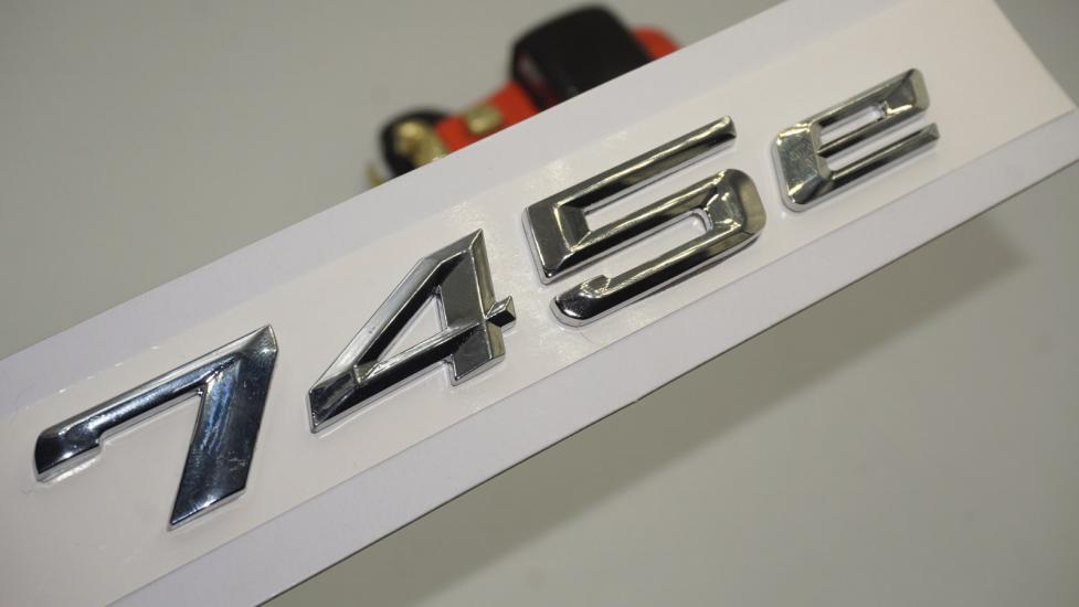 Bmw 745e Bagaj Krom Metal 3M 3D Yazı Logo