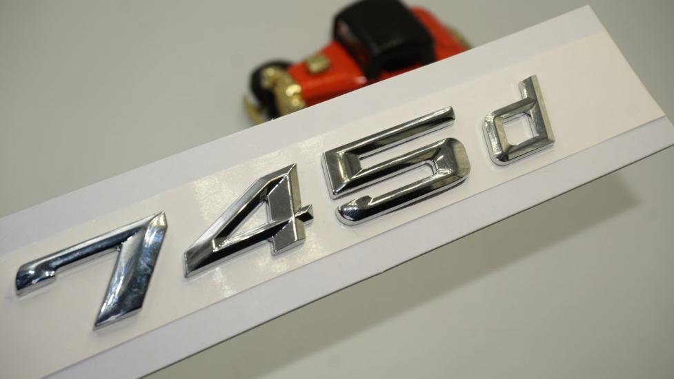 Bmw 745d Bagaj Krom Metal 3M 3D Yazı Logo