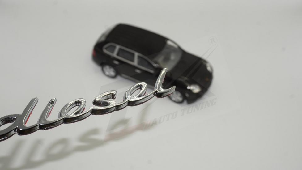 Porsche Diesel Krom ABS 3M 3D Çamurluk Yanı Yazı Logo Orjinal Ürün