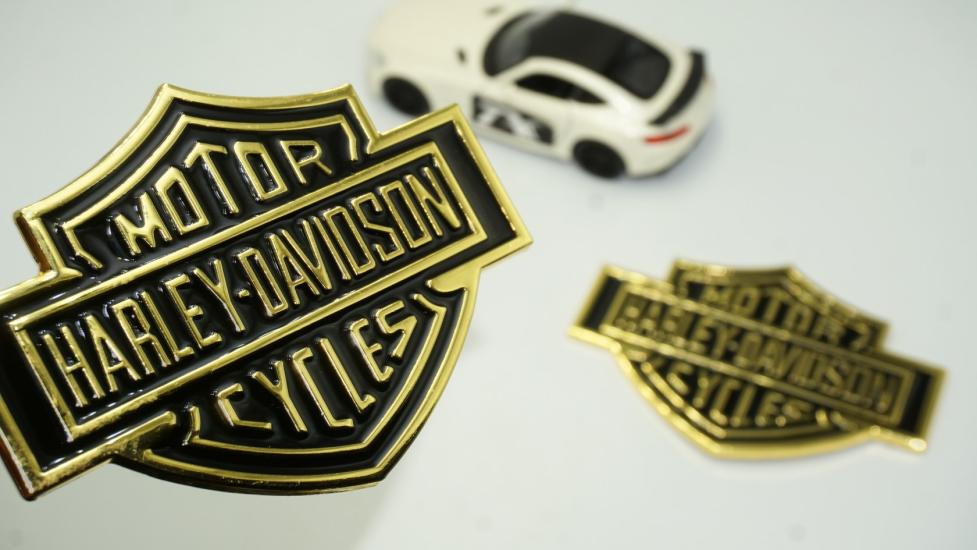 DK Motor Harley Davidson Depo Yanı Gold Metal Logo 11 cm