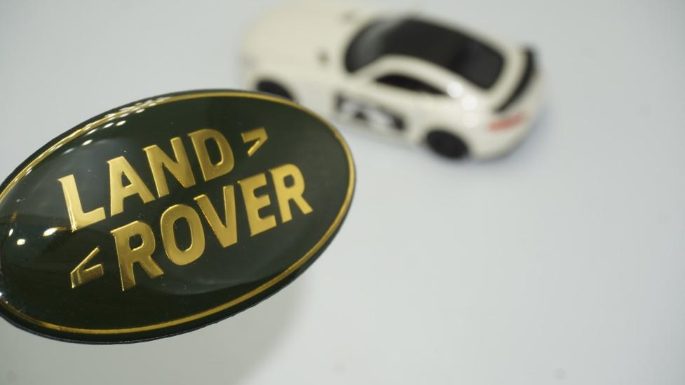 DK Land Rover Ön Panjur Ve Bagaj Yeşil Gold Logo Amblem 85mm