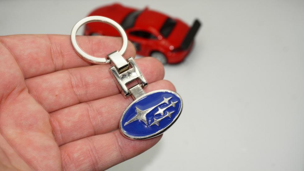 Subaru Logo Krom Metal Çift Yön Stil Anahtarlık Orjinal Ürün