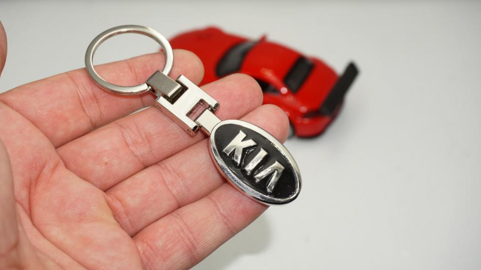 Kia Logo Krom Metal Çift Yön Anahtarlık Orjinal Ürün