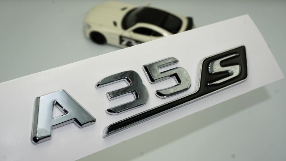 DK Benz A 35S Bagaj Krom Siyah ABS 3M 3D Yazı Logo