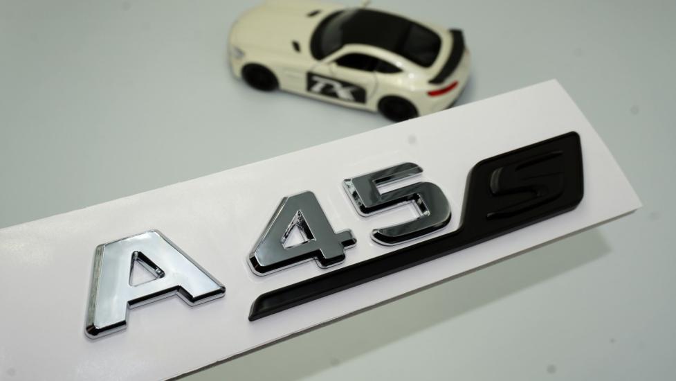 DK Benz A 45S Bagaj Siyah Krom ABS 3M 3D Yazı Logo